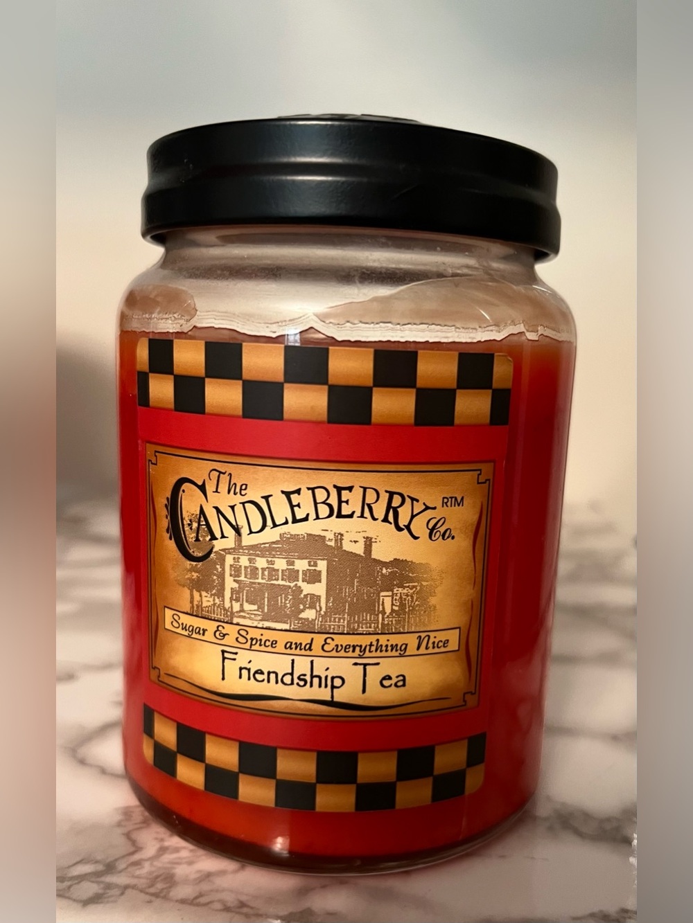 Candleberry Friendship Tea Large Jar Candle Single Wick ~95%